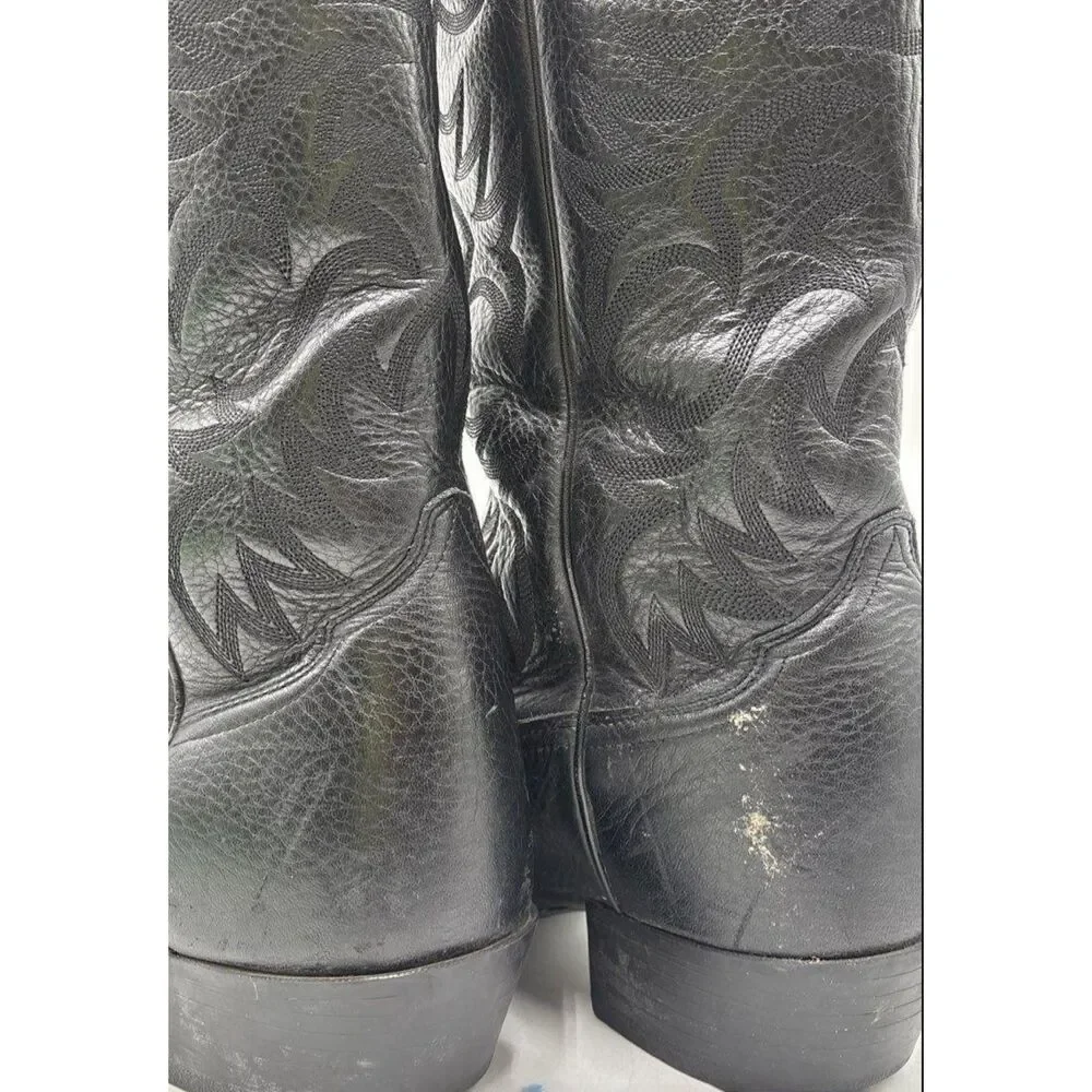 Ariat Heritage Western R Toe Black Leather Cowboy Boots Men's Size 10.5 D